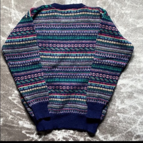 Vintage Laura Ashley Fair Isle Crew Neck Sweater S/M - Picture 2 of 8